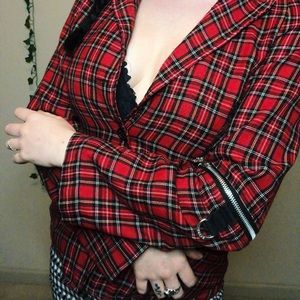 Tripp NYC plaid jacket blazer